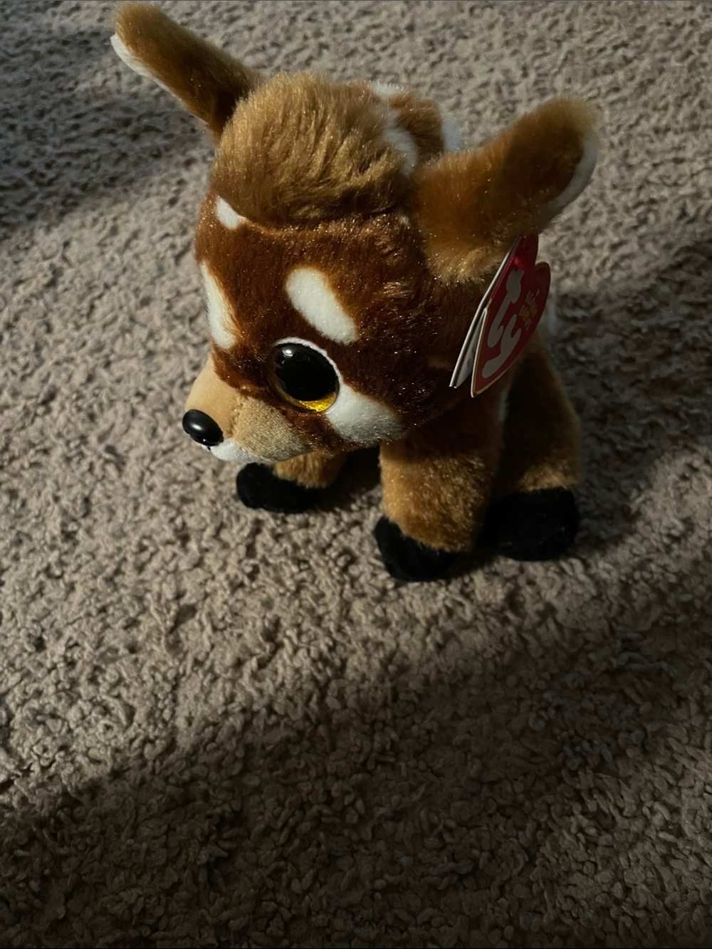 TY Beanie Boos Brown Deer Plush - Soft Stuffed Animal Toy